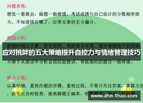 应对挑衅的五大策略提升自控力与情绪管理技巧